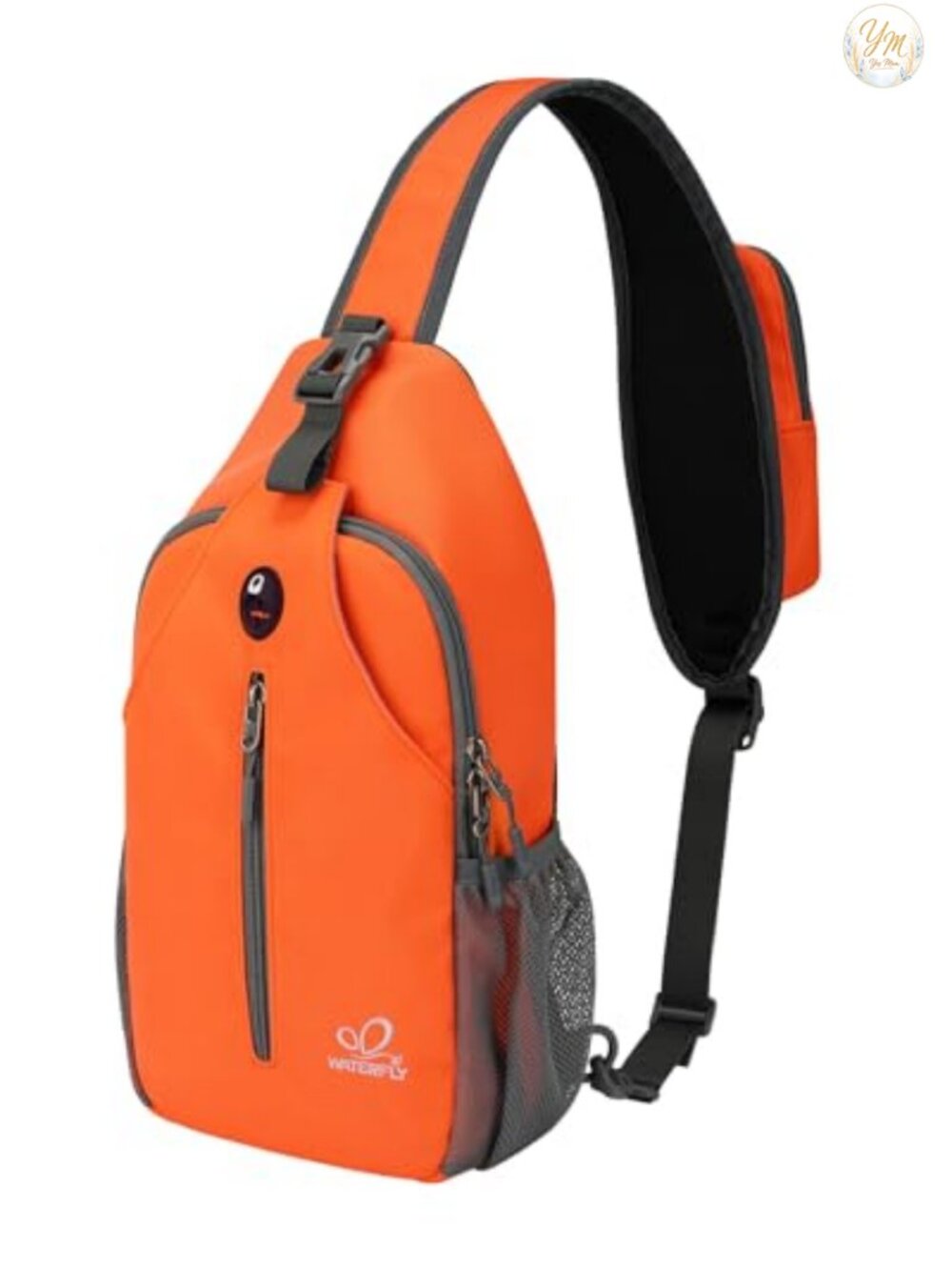 WATERFLY Nylon Crossbody Sling Backpack Travel Hiking Daypack